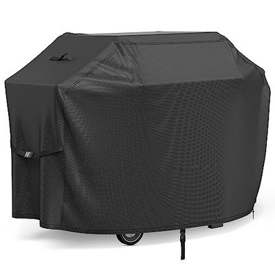 BROSYDA Funda para Barbacoa 147x61x122cm, Impermeable, Anti-Viento, Anti-UV, Anti-Desgarros, Cubierta de Barbacoa Protector de Tela Oxford 600D con Mosquetón y Cordón