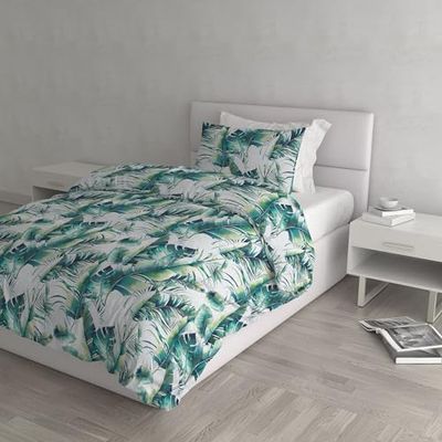Italian Bed Linen DAFNE Set Tryckt Påslakan, Mikrofiber, Maui, Singel