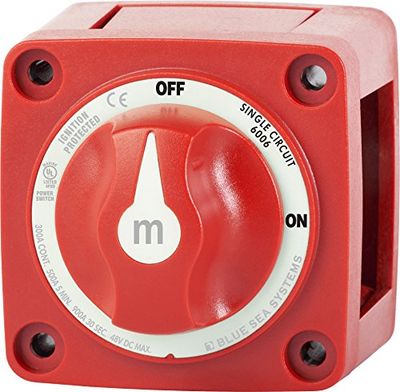 Mar Bleu System 6006 M-Series (mini) batterijschakelaar enkele schakeling on/off