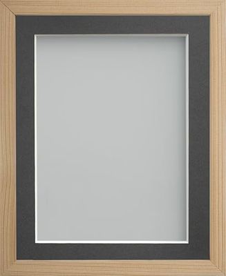Frame Company Webber Beech with Grey Mount, 16x12 for 13x9 inch