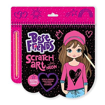 BEST FRIENDS SCRATCH ART NEON