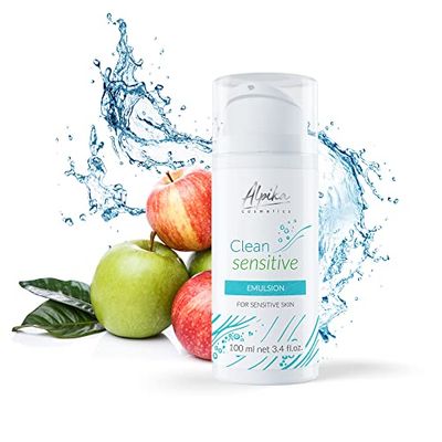 Emulsja oczyszczająca do twarzy Clean Sensitive – środek do czyszczenia twarzy – nawilżający środek do czyszczenia twarzy – biologiczny oczyszczacz twarzy z 99% naturalnych składników (100 ml)