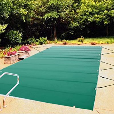 VEVOR Copertura di sicurezza per piscina, copertura per piscina da 3,5 x 6 m, copertura per piscina in PVC verde, copertura per piscina di sicurezza rettangolare per piscina coperta per piscina