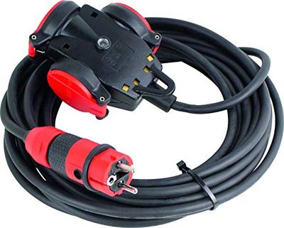 as - Schwabe 62256 as-Schwabe62256SCHUKOultra PRO-Cavo di prolunga 10 m, Colore: Nero, H07rn-f 3g1,5