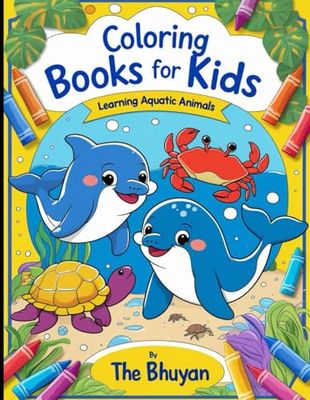 Coloring Books For Kids: Aquatic Animals