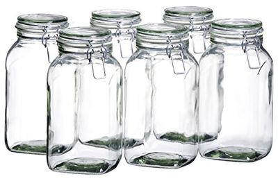 MÄSER, Série Gothika, frascos com tampa mecânica, fabricados na Alemanha, muitos tamanhos diferentes, vidro, transparente, 2,5 L