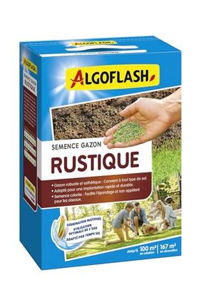 Algoflash Semence Gazon Rustique - 2,5 Kg