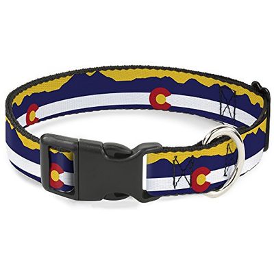 Buckle Down 15–66 cm Colorado Drapeau/Mountain Silhouette Plastique Jaune Pince à col, Grande