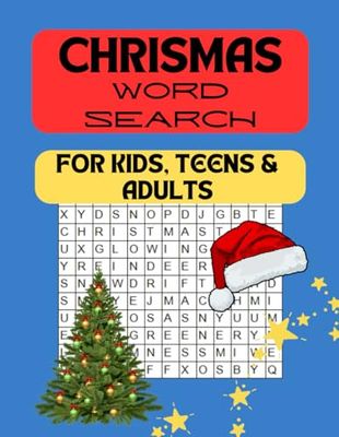 Chrismas Word Search Puzzle For Childrens, Teens And Adults, Chrismas Themed Word Search Book With Unique Word