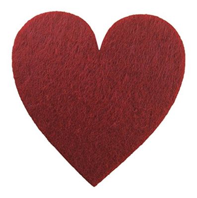 Petra's knutsel-News A-HEF2607-28 20 x hart symmetrisch, 70 mm, vilt/rood