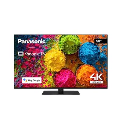 Panasonic TX-50MX700E, Smart TV LED 4K Ultra HD da 50 Pollici, High Dynamic Range (HDR), Dolby Atmos e Dolby Vision, Google TV, Assistente Google, Chromecast, Piedistallo Centrale, Nero