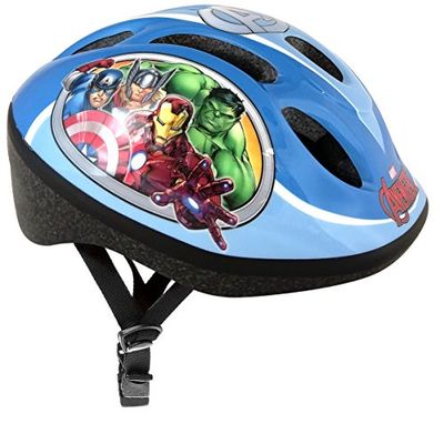 Stamp rozmiar S (52-56cm) Marvel Kask rowerowy-AVENGERS, AV299103S, BLUE/SZARY