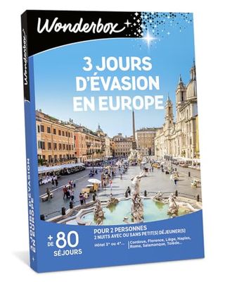 Wonderbox 3 Jours D'évasion en Europe - Coffret Cadeau Idée Cadeau Séjours