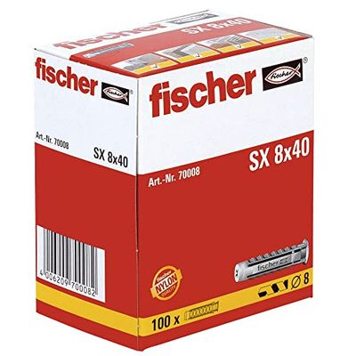 fischer - Chevilles nylon SX 8 x 40 / Boîte de 100