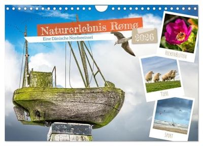 Naturerlebnis Rømø (Wandkalender 2026 DIN A4 quer), CALVENDO Monatskalender: Tauche ein in die malerische Landschaft der Dänischen Nordseeinsel und ... von ihrer unvergleichlichen Natur verzaubern.