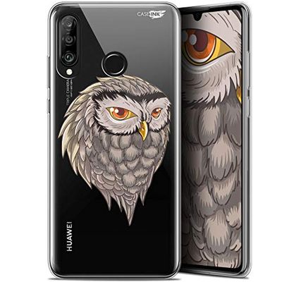 Caseink Coque pour Huawei P30 Lite (6.2) Gel HD [ Nouvelle Collection - Souple - Antichoc - Imprimé en France] Hibou Draw