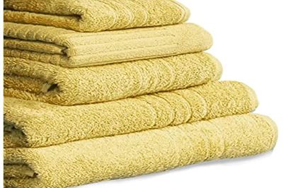 Omega Towel 700gsm Egyptian Cotton Abecé Casa (Yellow, Shower 70 x 140 cm)