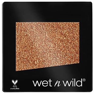 Wet n Wild, Color Icon Glitter Single Eyeshadow, Shiny Single Eyeshadow with Hydrating Formula and Silky Texture, Professional Glitter for Makeup, Brass