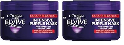 L'Oreal Paris Elvive Colour Protect Anti-Brassiness Purple Mask,250 ml (Pack of 2)