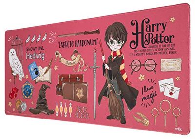 Grupo Erik - Tapis de Souris XXL Harry Potter - Tapis de Bureau 80 x 35 cm, sous Licence Officielle| sous Main Bureau, Accessoire pour PC, Tapis de Souris Gamer