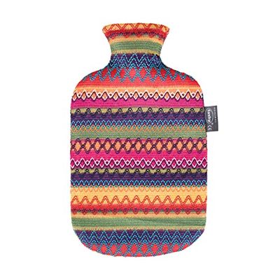 Fashy 6757 25 2007 warmwaterfles met deksel in Peru Design 2.0 L bruin/roze