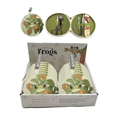 Set Manicure da Viaggio 5 pezzi - Rotondo - Rane Tropicali - Puckator
