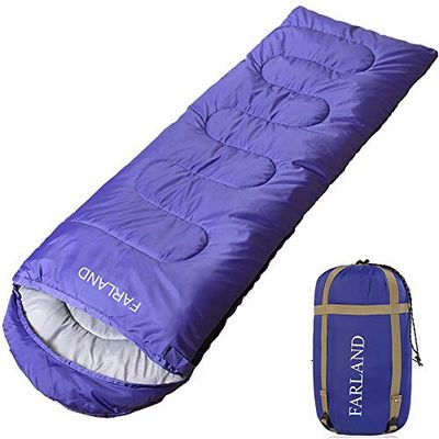 FARLAND Sacs de Couchage de -6,7 °C pour Adultes, Adolescents et Enfants avec Sac de Compression, Portables et légers pour 3 à 4 Saisons, Camping, randonnée, randonnée et Plein air