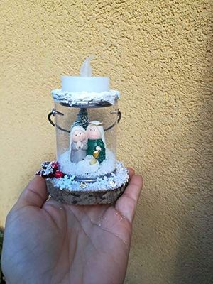Regalo di Natale Presepe d'appoggio con luce a batteria