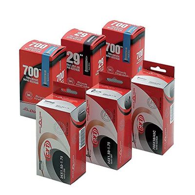 Bike evolution, Inner Tube 700x23-28 Presta Valve 48mm Slick Unisex adulto, Nero, One Size