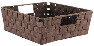 Whitmor INC 6581-2711-JAVA 13x15x5 Java Woven Tote Borsa Tessuto Regolare, Metallo, Marrone, 13"x15"x10"
