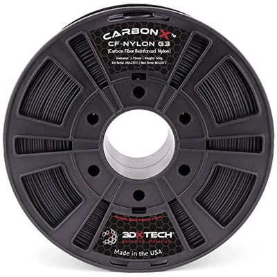 3D Xtech ASA3010750BK0 CarbonX CF-ASA Filamento ASA resistente a los rayos UV, resistente a la intemperie, 1,75 mm, 750 g, S