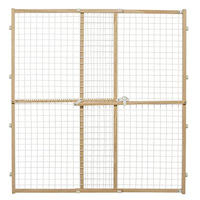 MidWest Homes for Pets Wire Mesh Pet Safety Gate, 111.76 Inches Tall & Expands 73.66-127 centimeters Wide, Large; Wood; 2944WWM-2