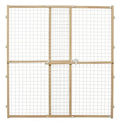 MidWest Homes for Pets Wire Mesh Pet Safety Gate, 111.76 Inches Tall & Expands 73.66-127 centimeters Wide, Large; Wood; 2944WWM-2