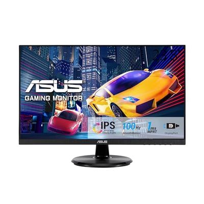 ASUS VA24DQF Monitor Eye Care Gaming da 24” pollici (23.8), IPS, Full HD, Frameless, 100Hz, Adaptive-Sync, Tempo di Risposta 1ms MPRT, HDMI, DisplayPort, Filtro Luci Blu, Antisfarfallio, Nero