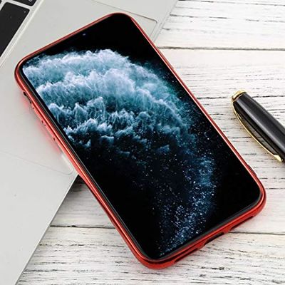 Xyamzhnn For iPhone 11 Pro Transparente TPU Anti-Gota y la Caja Protectora Impermeable del teléfono móvil de protección Total (Color : Red)