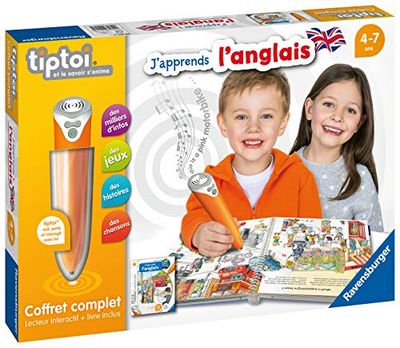 RAVENSBURGER - tiptoi - Coffret complet lecteur interactif + Livre Japprends langlais