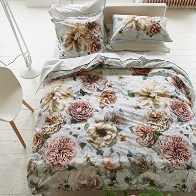 Designers Guild Printed Cotton Percale Duvet Cover, Pahari Tuberose, 200 x 200 cm