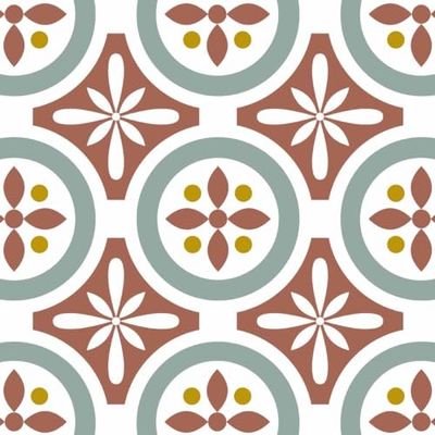 Draeger Paris | Tegelstickers voor wandtegels, ideaal voor keuken en badkamer, set van 6 vierkante stickers met rode bloemen, 15 x 15 cm