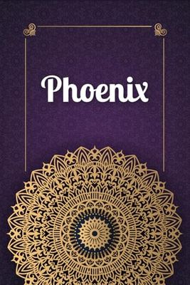 Phoenix: Personalized notebook with name Phoenix | Birthday gift for women, girl, daughter, mom, sister, ... | Cover: mandala | 110 lined pages journal, small size 6x9 inches