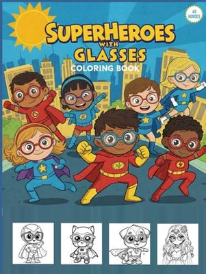 SuperHeroes with Glasses: Coloring Book