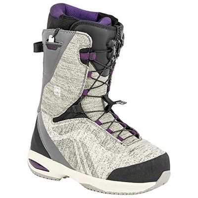Nitro Snowboards Ronda TLS '23 Lichte snowboardschoen voor dames, snowboardboot met snelsluitsysteem, allround freestyle freeride softboot, warme boots, split board, boot vrouwen, heather grey
