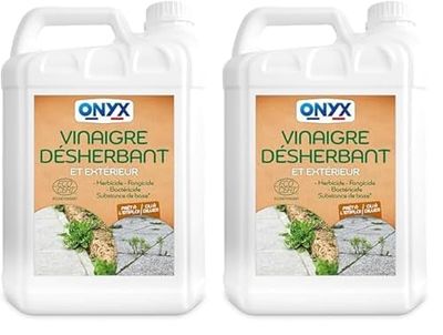 Onyx - Vinaigre Désherbant - Supprime les Mauvaises Herbes - Pour les terrasses, trottoirs et allées - ECOCERT - 100% d'Ingrédients d'Origine Naturelle - Fabrication Française - 5L (Lot de 2)