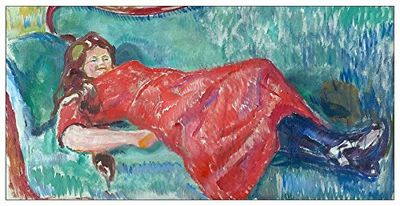 ArtPlaza Munch Edvard - On the Sofa, dekorativ panel, trä, flerfärgad, 80 x 1,8 x 60 cm