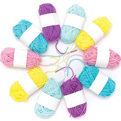 Baker Ross Pastel Wool - Pack of 10, Craft Supplies for Kids (AT404)