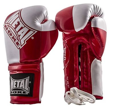 Metal Boxe MB207 - Guantes de Boxeo para Combate, Color Rojo, Talla 14 oz