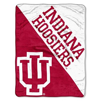 Northwest NCAA Indiana Hoosiers Unisex-Adult Micro Raschel Throw Blanket, 46" x 60", Halftone