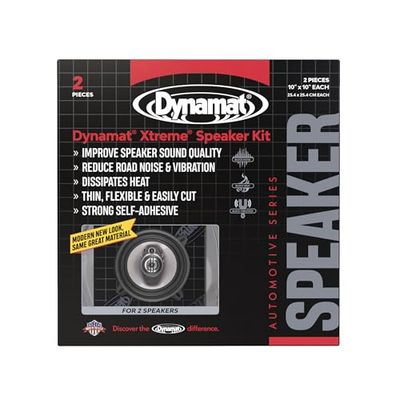 Dynamat 10415 - Lámina potenciadora de sonido para altavoz de coche (2 unidades, 25,4 x 25,4 cm (10 x 10 pulgadas) cada una)