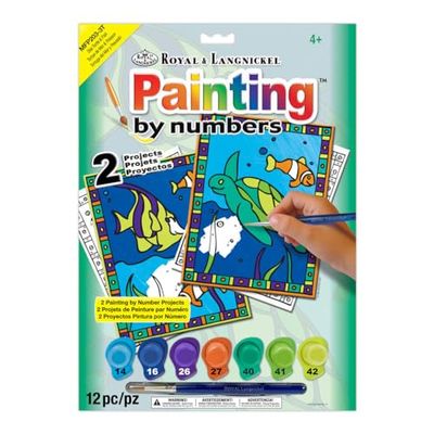 Royal & Langnickel My First Painting by Number Sea Turtle and Fish Designed Painting Set (Pack of 2)