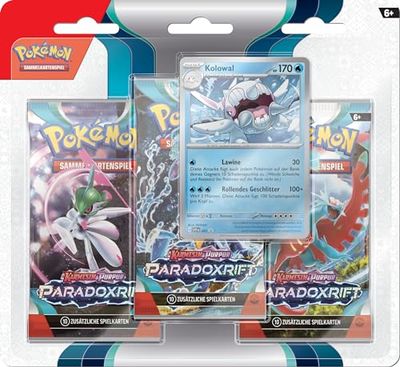 Pokémon - Verzamelkaartspel: 3-pack (kolowal) Karmesin & Purpur – Paradoxrift (3 boosterpacks & 1 holografische promokaart)