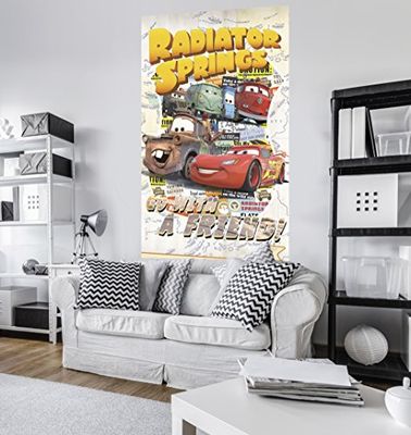 Komar VD 041 - Panel de forro polar con diseño de Cars Take The Open Road 1, 120 x 200 cm